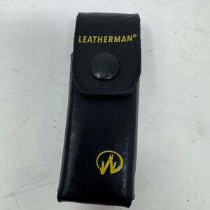 Leatherman Vintage Black Leather Multi-Tool Belt Sheath Pouch Snap Closure